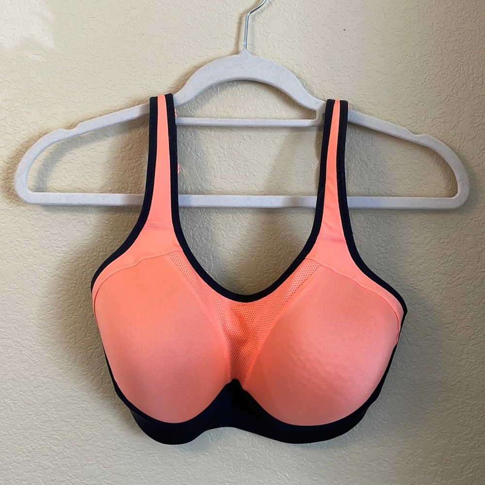 Champion Duo Dry Sports Bra in Peach & Grey - 34DD